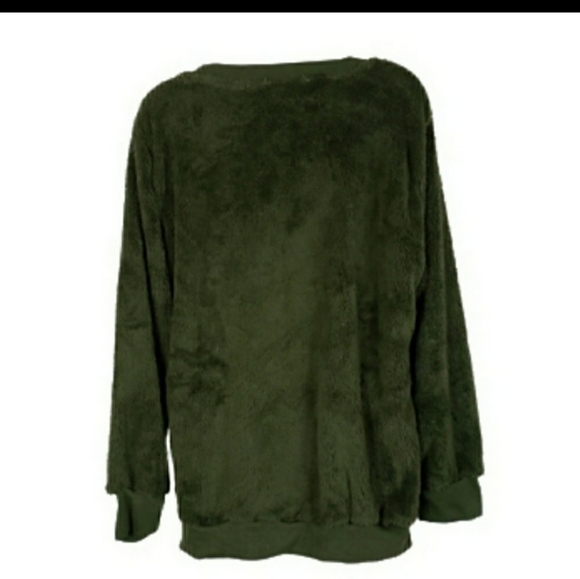Hunter Green sherpa long sleeve fleece Sweatshirt xs - Picture 3 of 3
